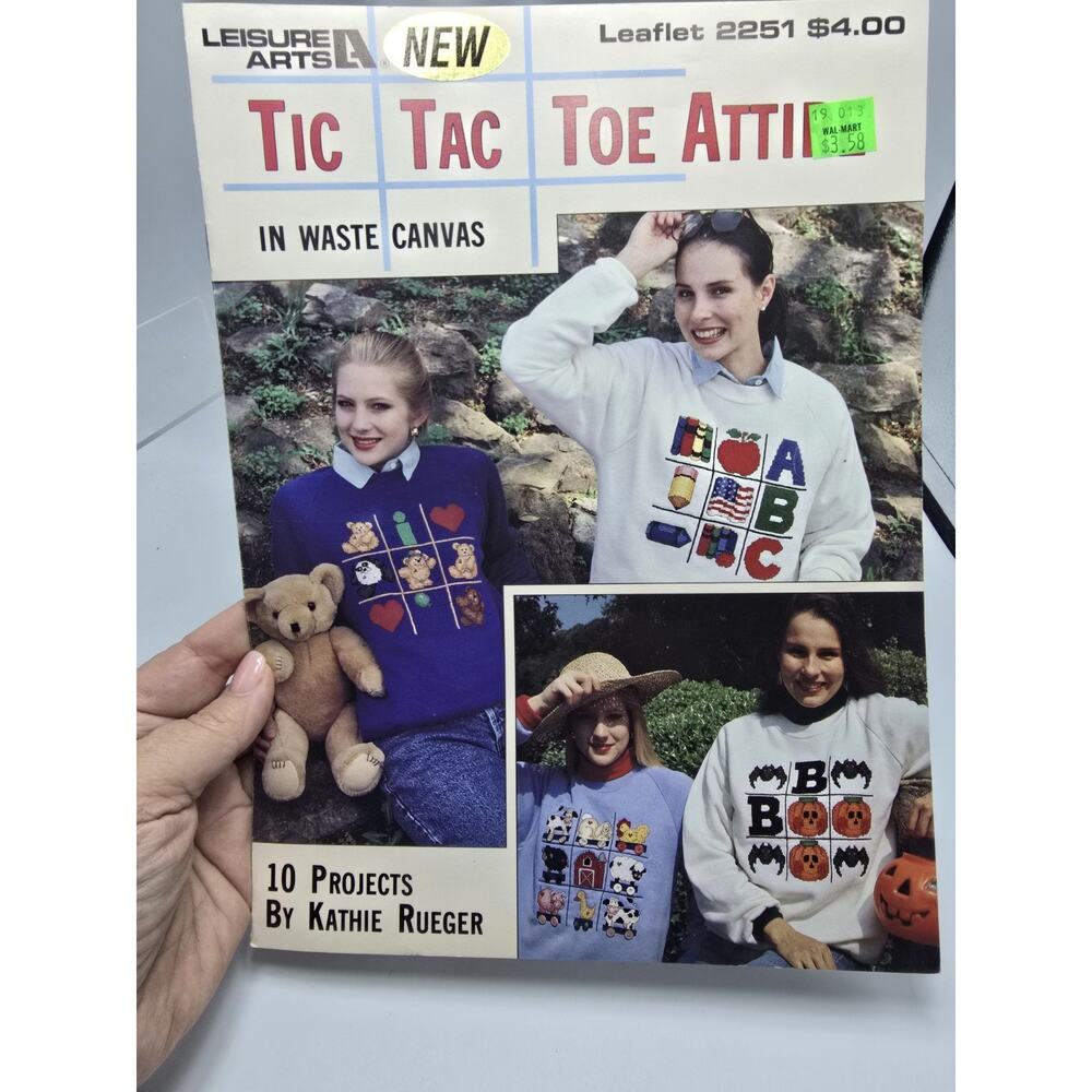 Tic Tac Toe Attire in Waste Canvas Cross Stitch Leisure Arts #2251